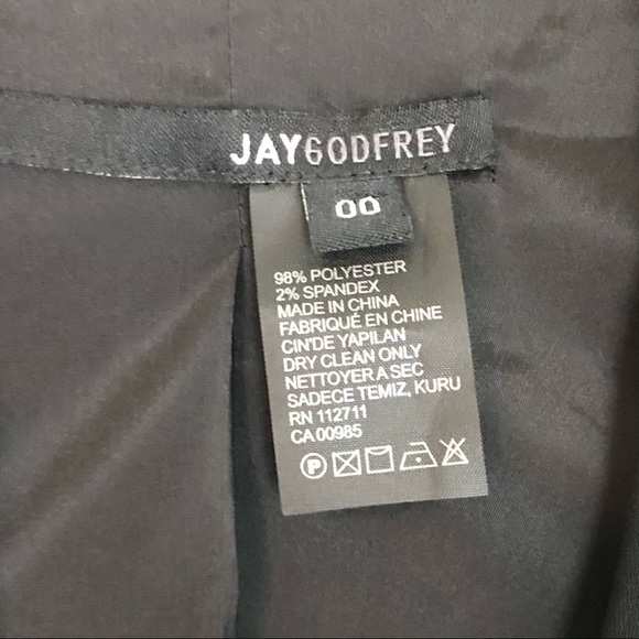 Jay Godfrey Conway Cropped Tuxedo One Piece Jumpsuit - Picture 10 of 11